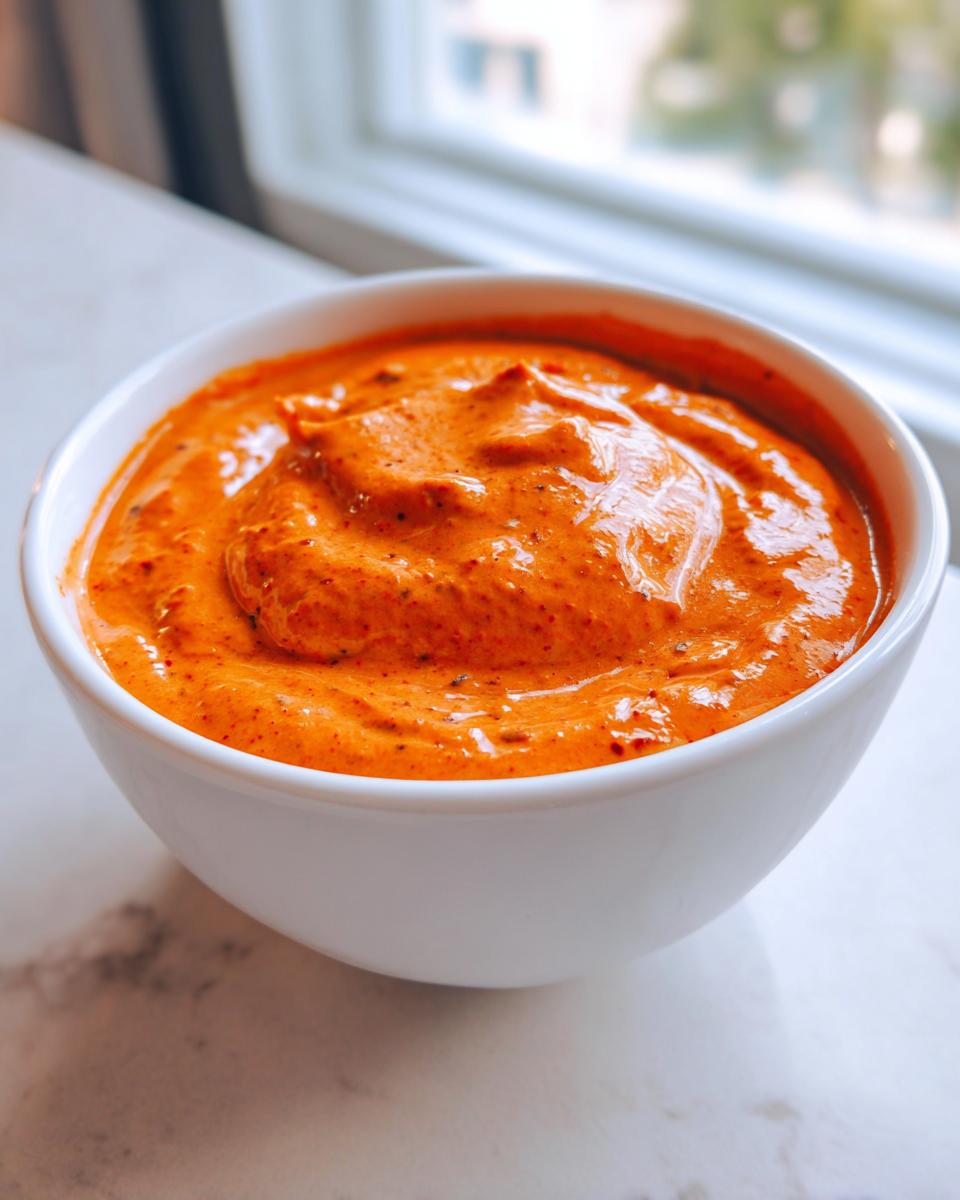 Close-up of a thick, vibrant orange chili cheese dip served in a white bowl.